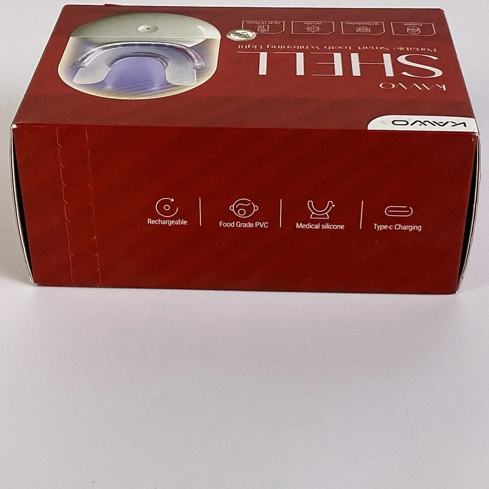 KAVVO Shell LED Teeth Whitening Light Kit Portable‎ USB-C New